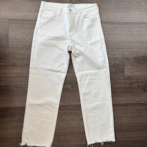 White Straight Leg Jeans